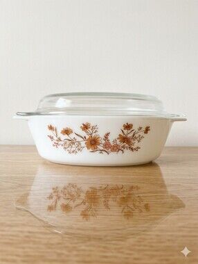 Vintage Pyrex “Spring Blossom” Oval Casserole Dish